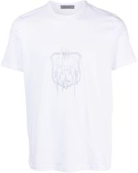 Corneliani - Logo-print Crew-neck T-shirt - Lyst