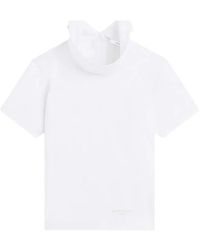 Givenchy - T-Shirt With Poplin Collar - Lyst