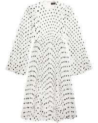 Balenciaga - Hand Drawn Polka-dot Pleated Dress - Lyst