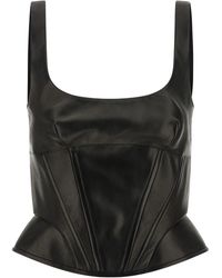 Ermanno Scervino - Peplos Leather Top - Lyst