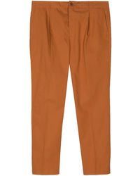 Maison Kitsuné - Pleat-Detail Tapered Trousers - Lyst