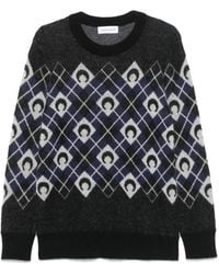 Marine Serre - Moon Argyle Sweater - Lyst