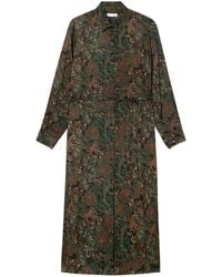 Brooks Brothers - Paisley-Print Belted Maxi Shirt Dress - Lyst
