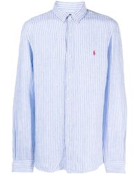 Polo Ralph Lauren - Striped Linen Button-down Shirt - Lyst