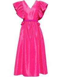 Saiid Kobeisy - Ruffled Taffeta Midi Dress - Lyst