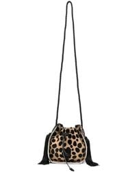 forte_forte - Tassel-Detail Leopard-Print Shoulder Bag - Lyst