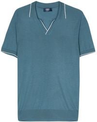 Fedeli - Wave Fine-Knit Polo Shirt - Lyst