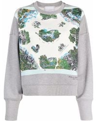 Philosophy Di Lorenzo Serafini - Illustration-Print Cotton Sweatshirt - Lyst