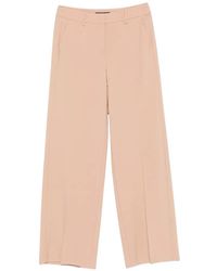 Luisa Cerano - Pleated Wide-Leg Trousers - Lyst
