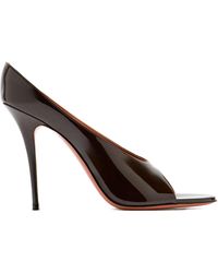 AMINA MUADDI - Anok Patent Peep Toe Pumps - Lyst