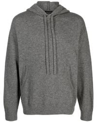 Roberto Collina - Mélange-Effect Merino-Blend Knitted Hoodie - Lyst