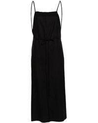 Baserange - Yumi Apron Silk Midi Dress - Lyst
