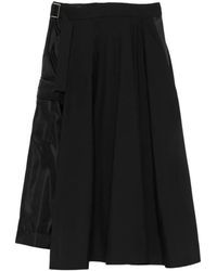 Sacai - Belted Cargo Midi Skirt - Lyst