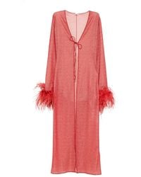 Oséree - Lumière Plumage Feather-Trim Beach Cover-Up - Lyst