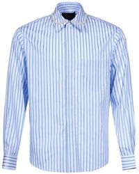 Simone Rocha - Faux-Pearl Embellished Striped Shirt - Lyst