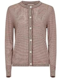 Blanca Vita - Button Striped Cardigan - Lyst