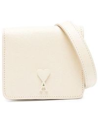 Ami Paris - Ami De Coeur Leather Card Holder - Lyst