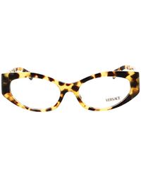 Versace - Tortoiseshell-Effect Cat-Eye Glasses - Lyst