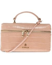 Furla - Camelia Crocodile-Effect Leather Tote Bag - Lyst