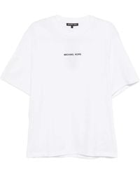 Michael Kors - T-Shirt mit Logo-Stickerei - Lyst