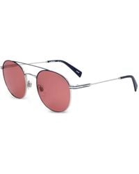 Levi's - Round-Frame Palladium-Plated Sunglasses - Lyst