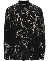 Emporio Armani - Camisa con estampado abstracto - Lyst