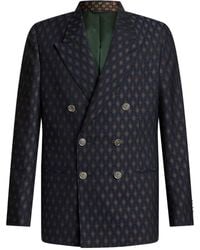 Etro - Floral-jacquard Double-breasted Blazer - Lyst