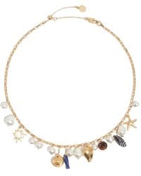 Bimba Y Lola - Faux-Pearl Charm Necklace - Lyst