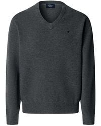 Hackett - V-Neck Lambswool Sweater - Lyst