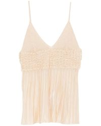 Circus Hotel - Pleated V-Neck Top - Lyst