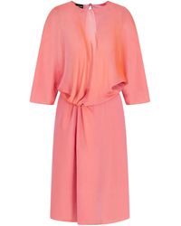 Giorgio Armani - Midikleid Mit Rundhalsausschnitt - Lyst