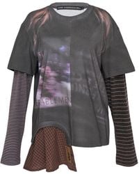 ANDERSSON BELL - Layered-Sleeve Graphic-Print T-Shirt - Lyst