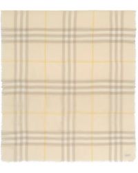 Burberry - Wollschal Mit Breitem Check - Lyst