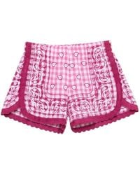 ORSINA - Gingham Paisley-Print Shorts - Lyst