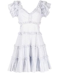 Needle & Thread - Broderie-anglaise Organic Cotton Minidress - Lyst