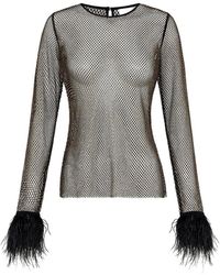 CAMILLA - Hotfix Feather Mesh Top - Lyst