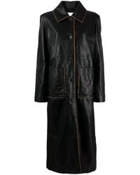 Remain - Single-breasted Leather Maxi Coat - Lyst