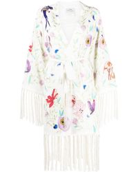Forte Forte - Floral-print Fringed Cape - Lyst