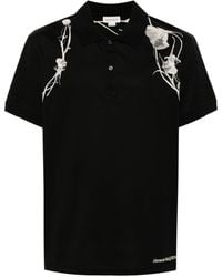 Alexander McQueen - Pressed Flower-harness Polo Shirt - Lyst