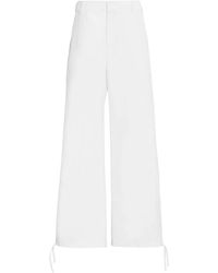 Marni - Pants With Embroidered Logo - Lyst