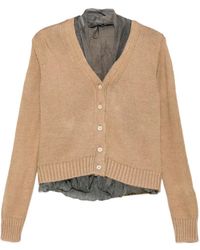 Masnada - Layered-Effect V-Neck Cardigan - Lyst