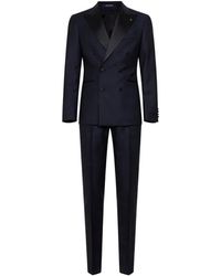 Tagliatore - Double-Breasted Jacquard Suit - Lyst