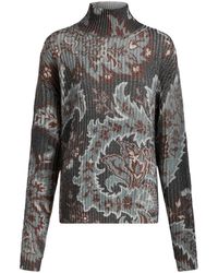 Etro - Multicolored Wool Turtleneck Sweater - Lyst