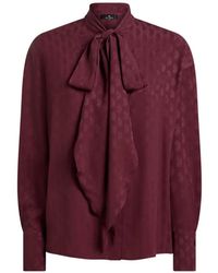 Etro - Jacquard-Bluse Aus Seidengemisch Mit Seidenschal Und Paisley-Motiv - Lyst