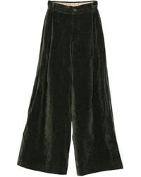 Uma Wang - Pleated Velvet Trousers - Lyst