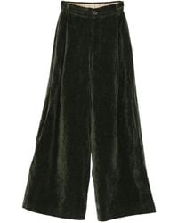 Uma Wang - Pleated Velvet Trousers - Lyst