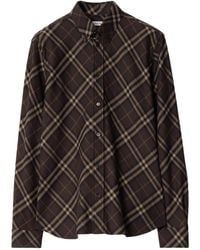 Burberry - Cotton Check Shirt - Lyst