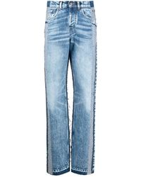 Maison Margiela Jeans skinny a vita alta con pannelli a contrasto - Blu