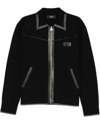 Amiri - Leather-Trimmed Zip-Up Jacket - Lyst