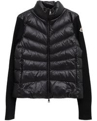 Moncler - Plumífero De Manga De Punto - Lyst